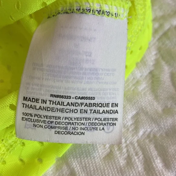 Nike Neon Green/Yellow Jersey Breathable Mesh Sleeveless Crop Top Medium - Picture 4 of 7